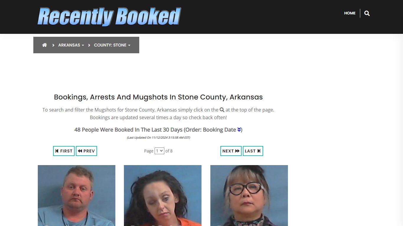 Bookings, Arrests and Mugshots in Stone County, Arkansas - Recently Booked